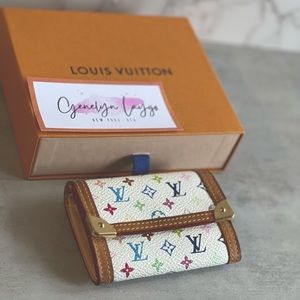 SOLD Authentic Louis Vuitton Multicolor Card/Coin Holder